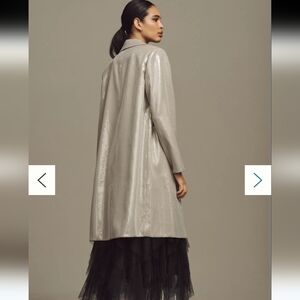 Mare Mare x Anthropologie Sequin Longline Grey JACKET size XL